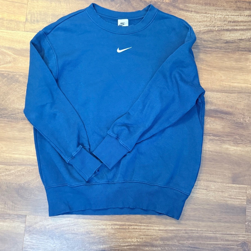 Nike Sportswear Phoenix Fleece Crewneck Sweatshirt Blue DQ5733-460 Womens XS